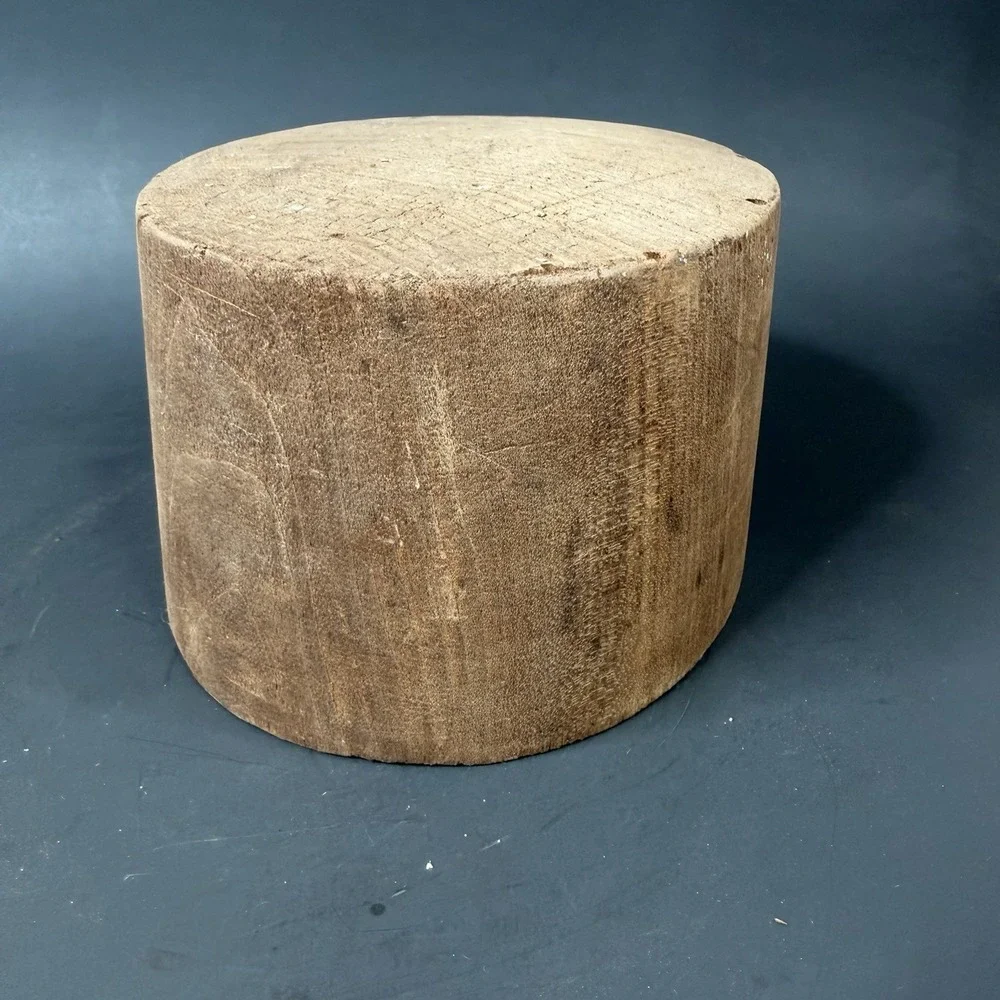 Antique Primitive Millinery Wood Hat Block Mold Form Hatter Tool‎ RC&Co 6 7/8